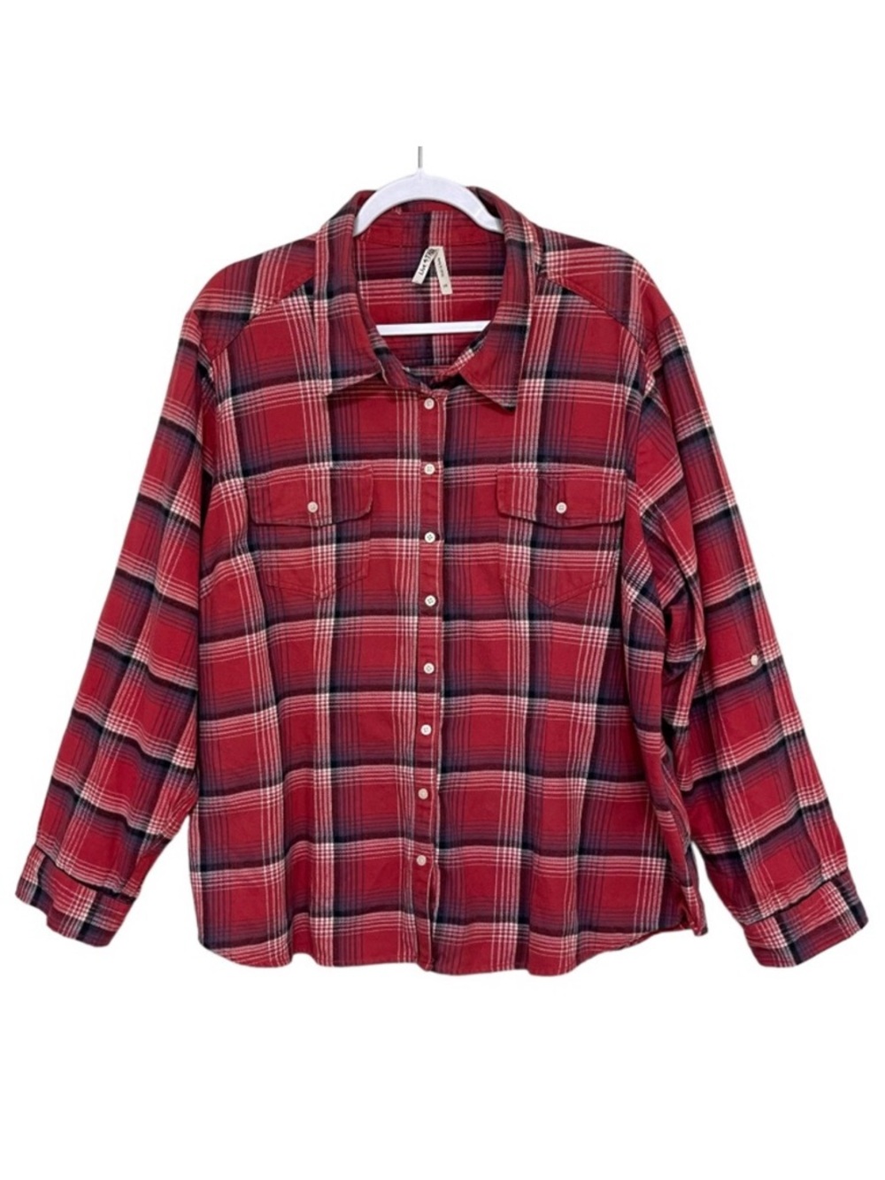 Live 4 Truth Flannel Shirt 100% Cotton Red Plaid Soft Comfy Ranch Country Sz 3X